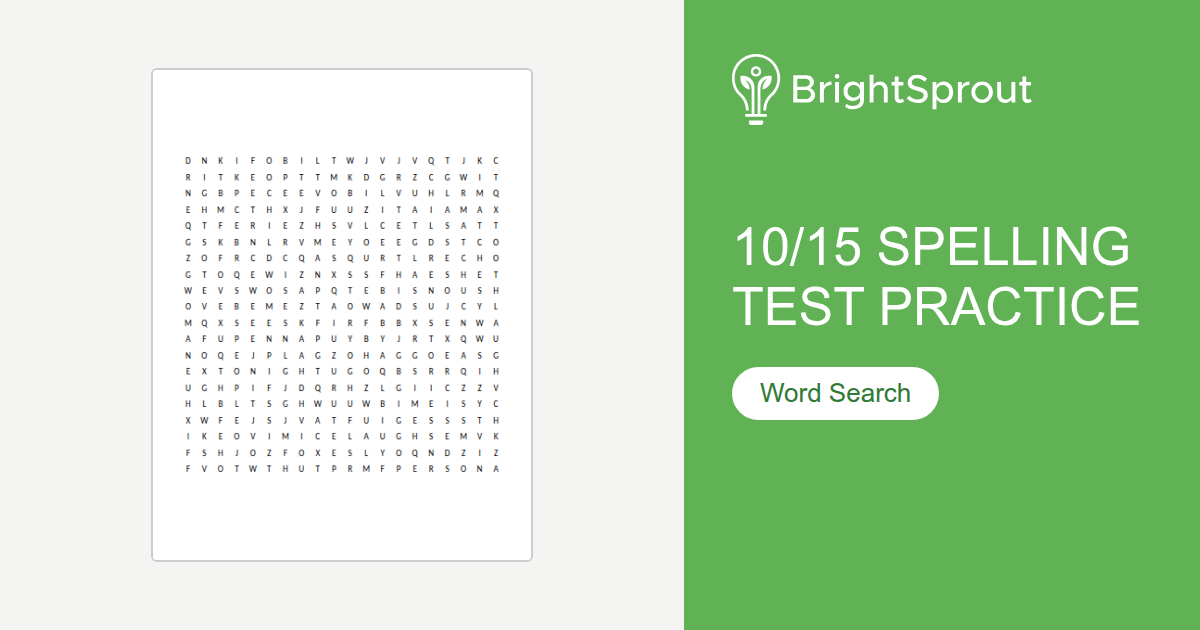 Plural Nouns Spelling Practice Word Search - Free Printable | BrightSprout