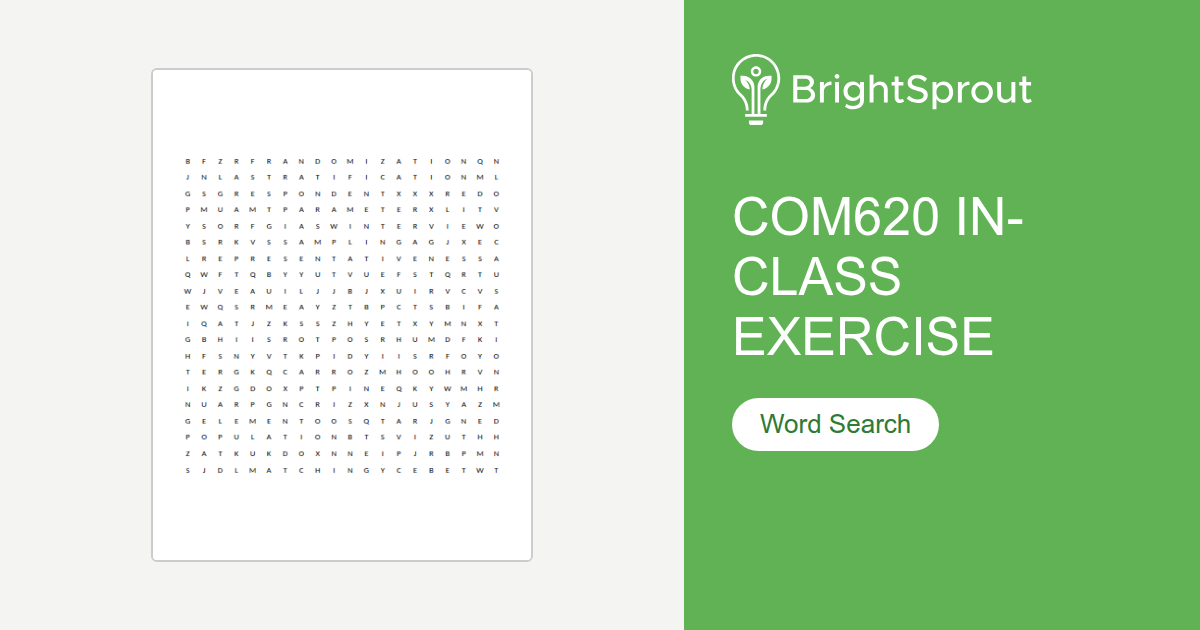 Research Methods Word Search - Free Printable | BrightSprout