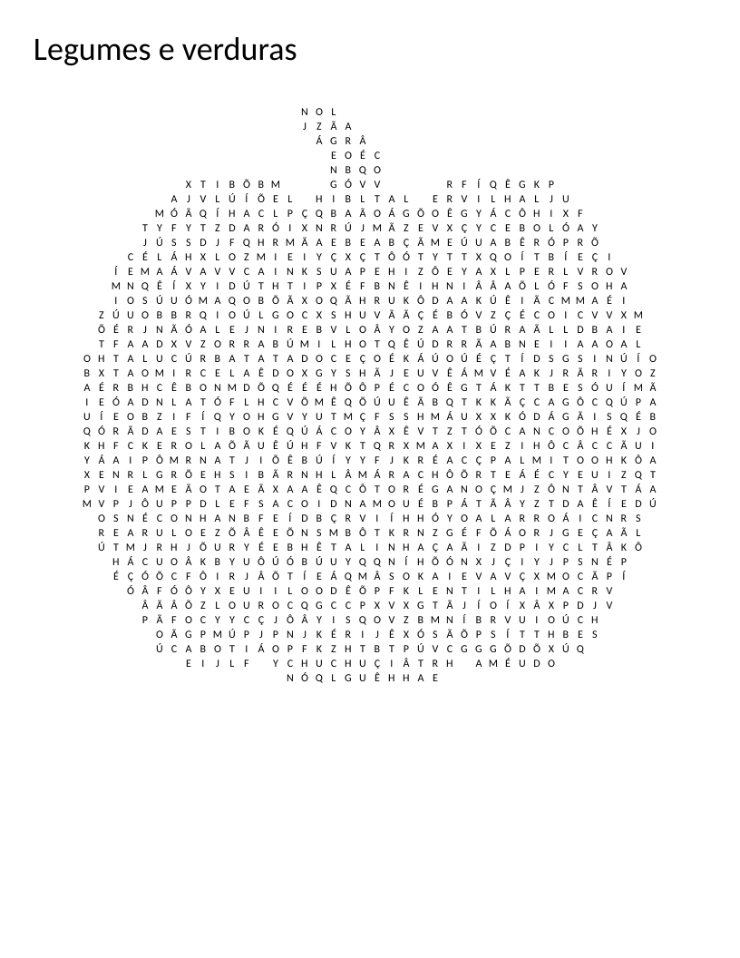 Pumpkin-shaped Portuguese vegetables and legumes word search with words like abóbora and cenoura.