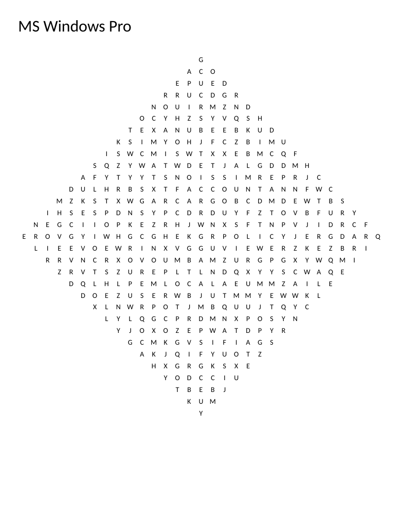 Windows administration word search with technical terms like PowerShell, Registry, and Firewall.