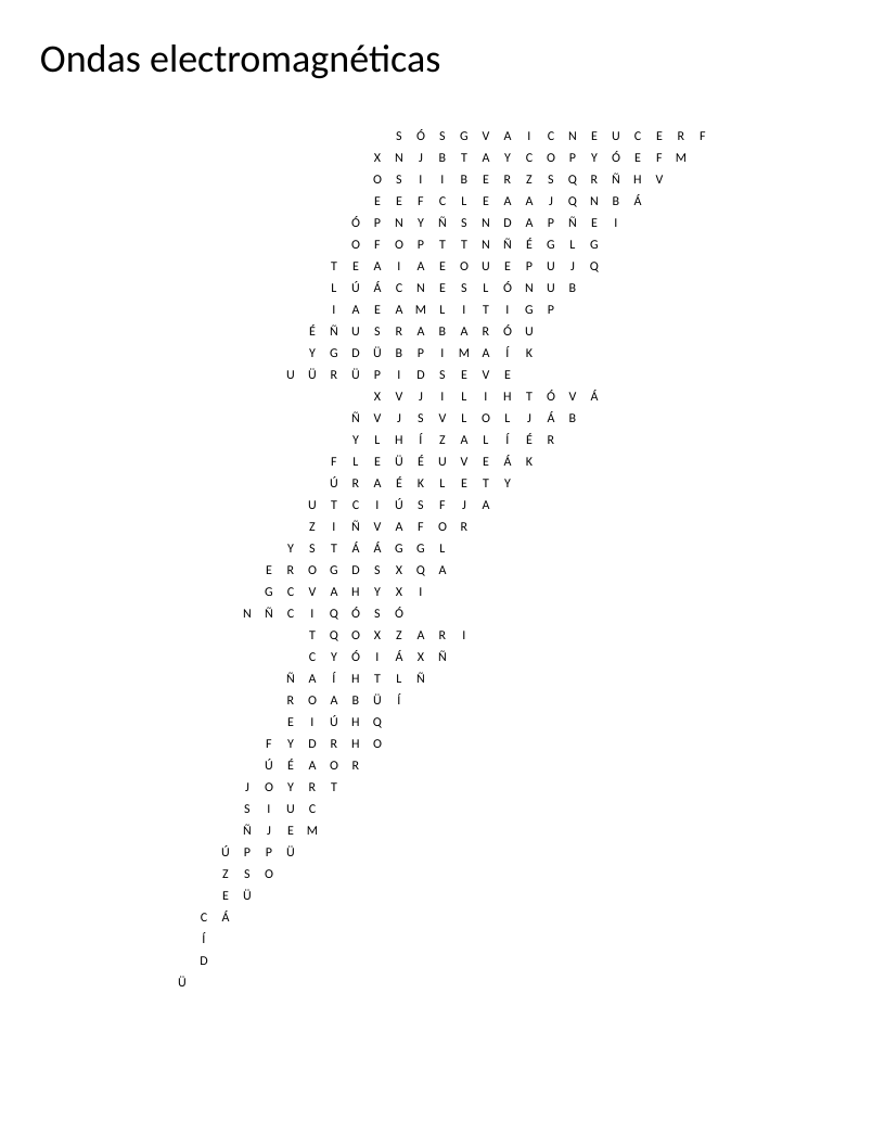 Lightning-shaped electromagnetic waves word search with Spanish physics vocabulary like frecuencia and espectro.