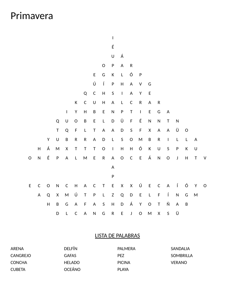 Boat-shaped Spanish summer beach word search with words like playa, delfín, and helado.