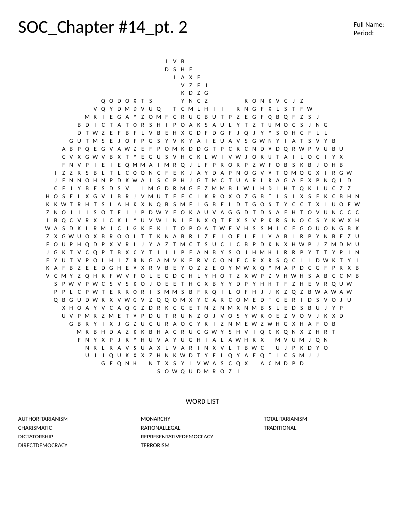 Pumpkin-shaped political systems word search with government and civics vocabulary.