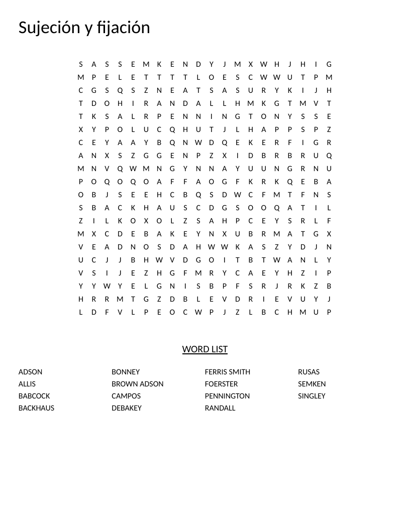 Surgical instruments word search with names like Babcock, DeBakey, and Foerster retractors.