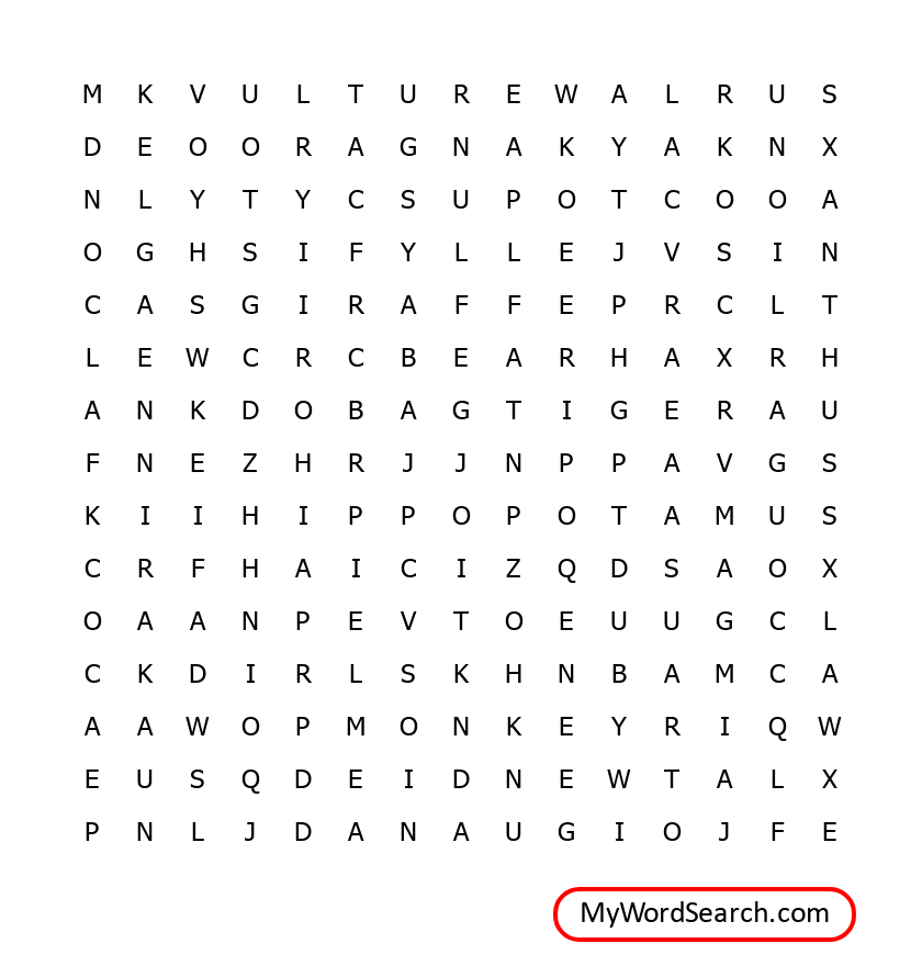ANIMALS A to Z
