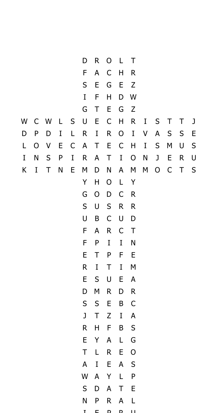 CATECHISM WORD SEARCH
