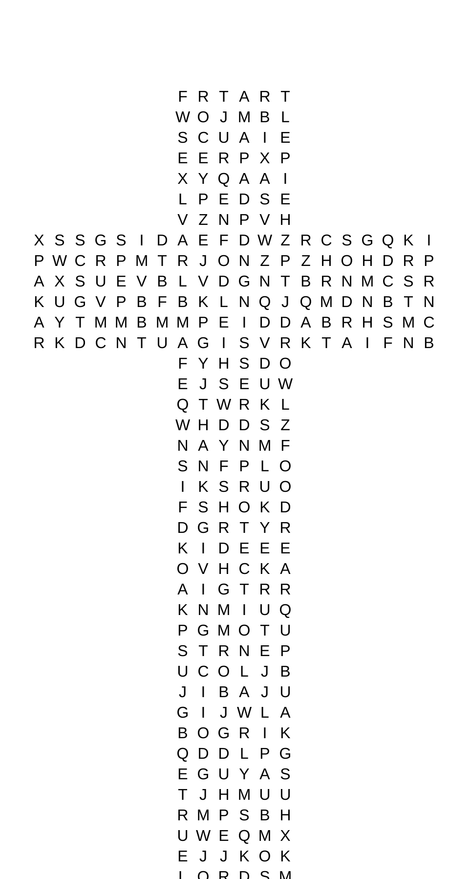  cross word search