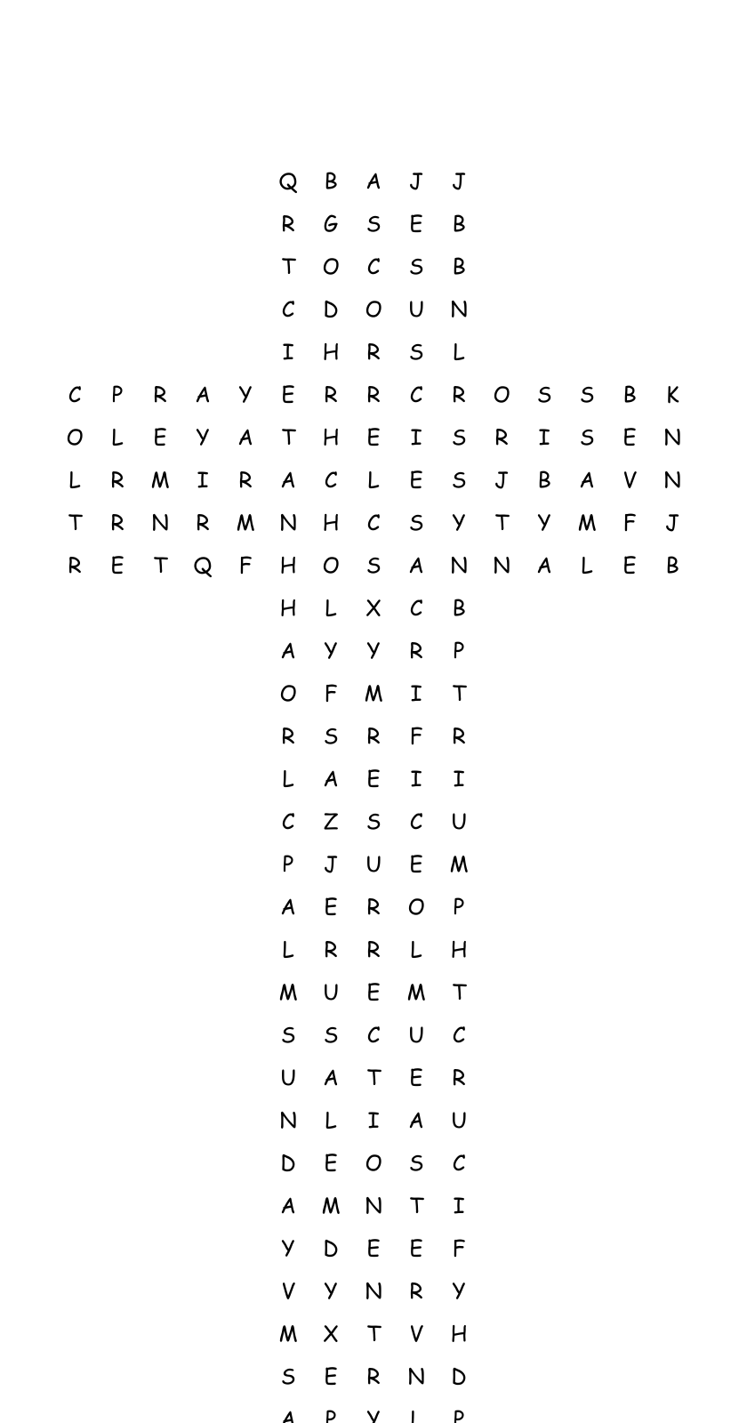 CROSS WORD SEARCH PUZZLE