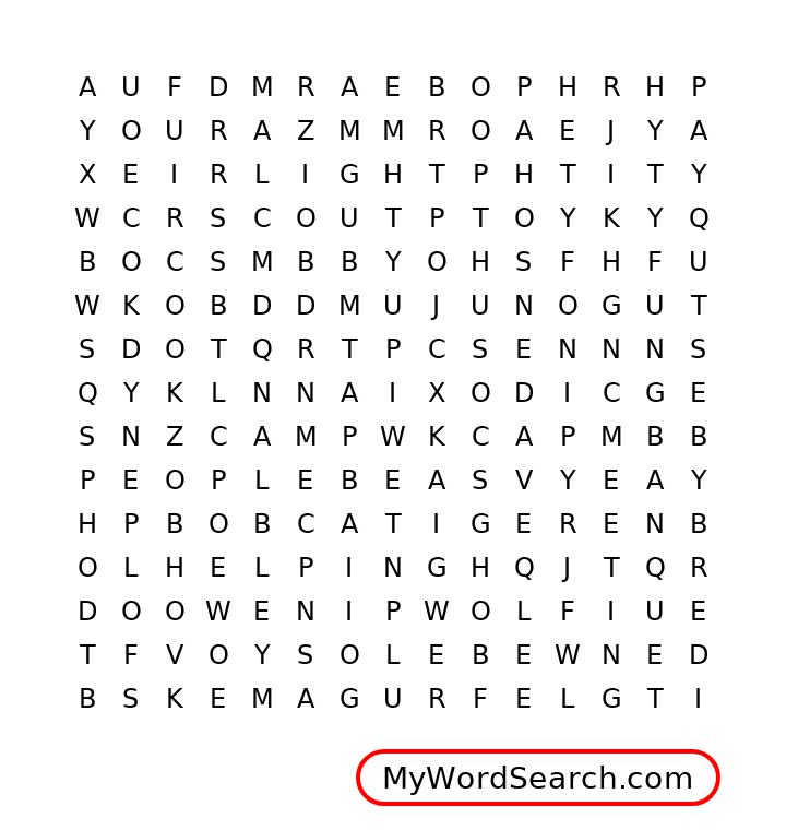 CUB SCOUT WORD SEARCH