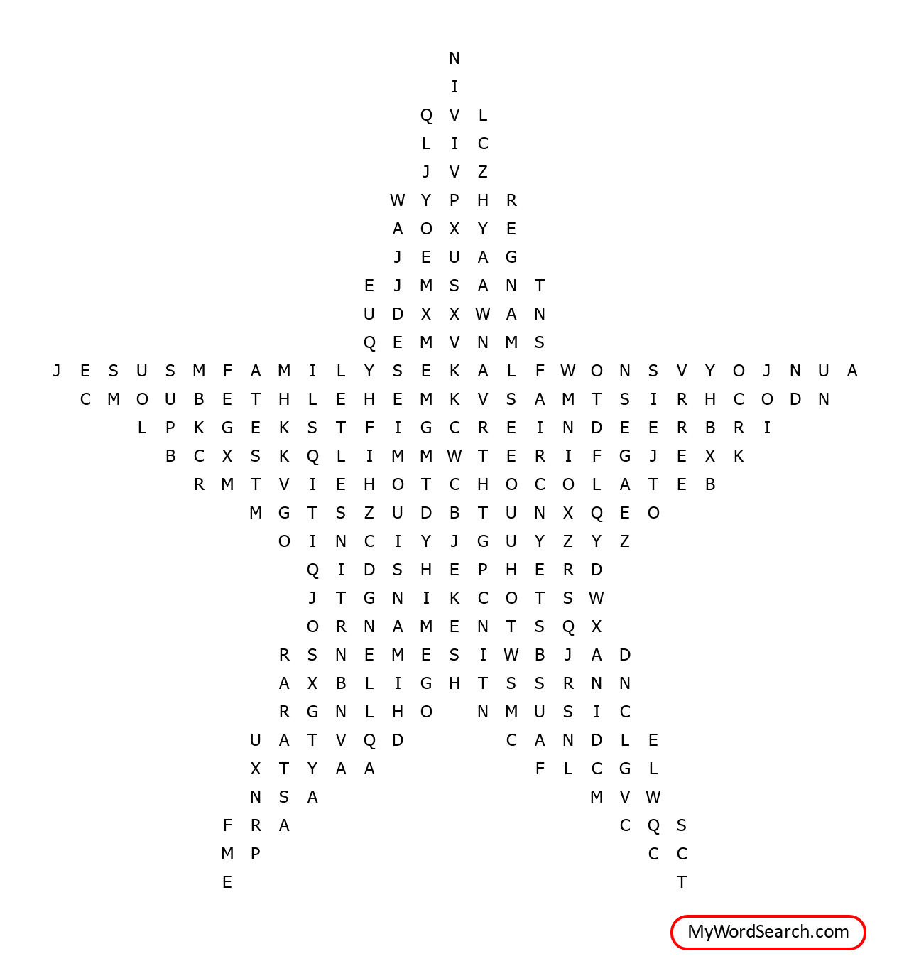 Christmas Word Search