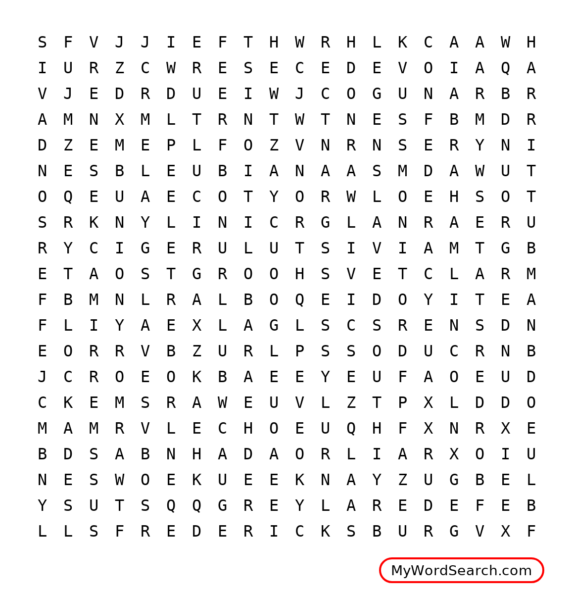 civil war word search