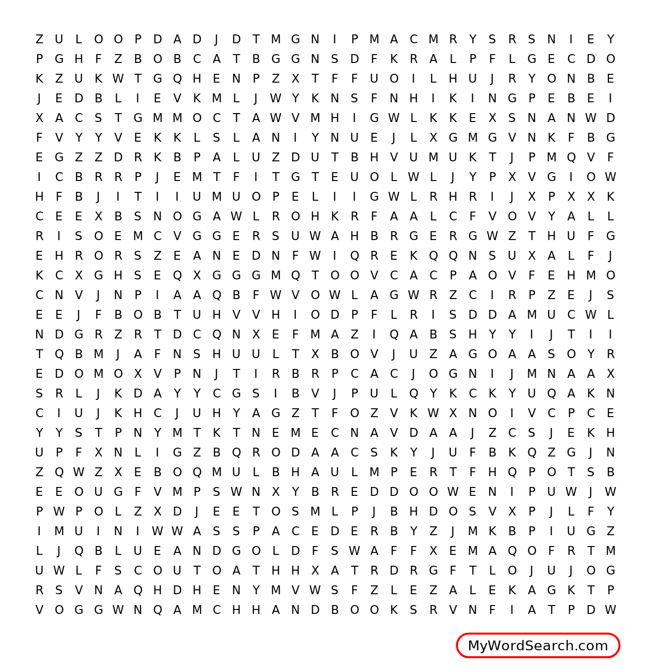 Cub Scout Word Search