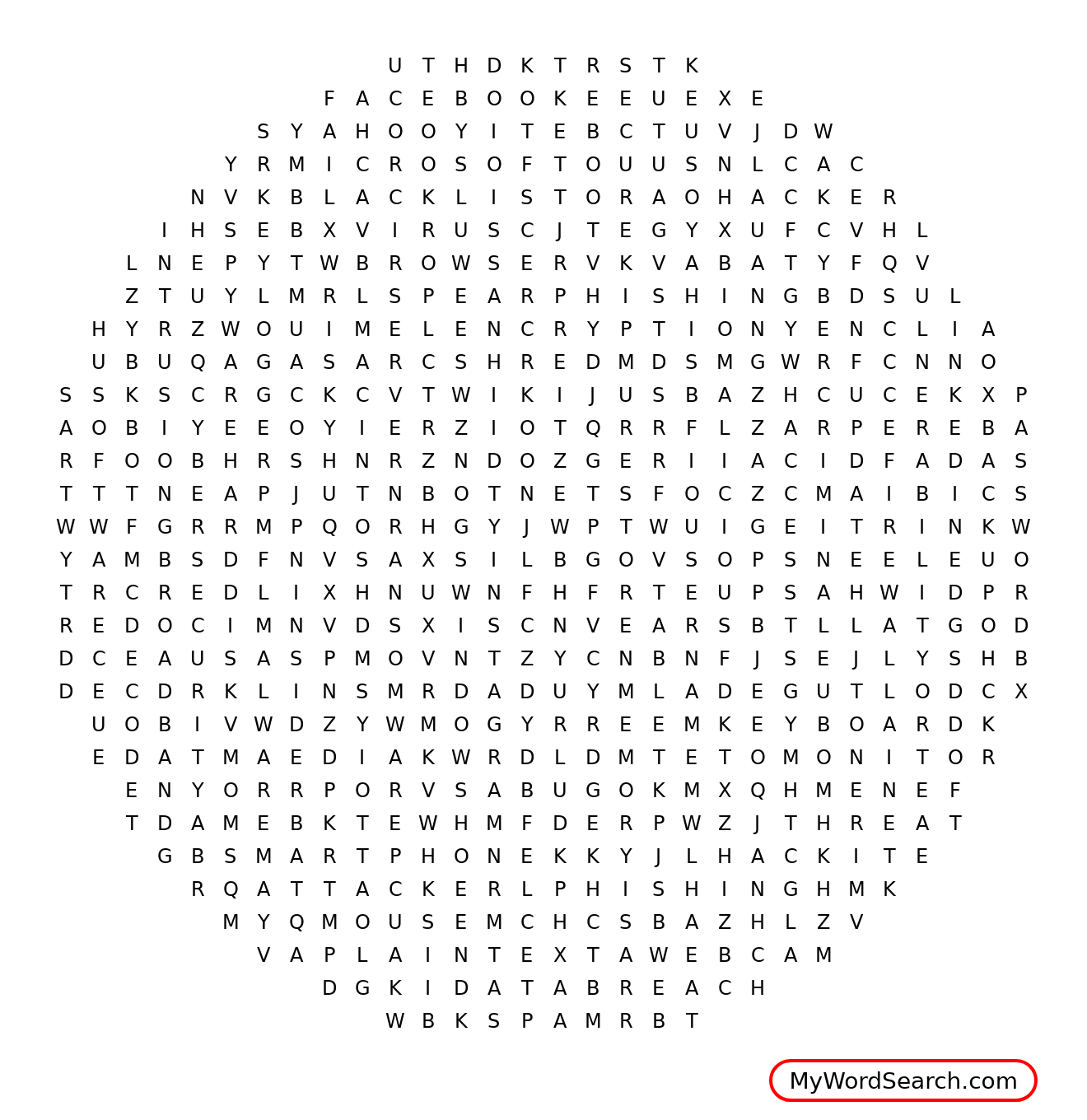 Cyber Security Word Search