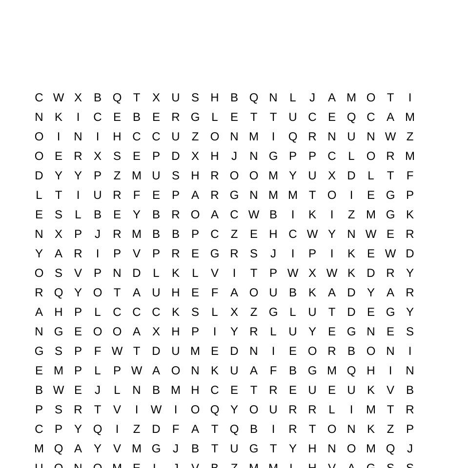 Eatable Alphabet Word Search