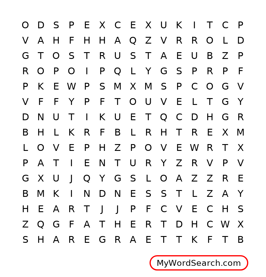 God Loves Families Word Search