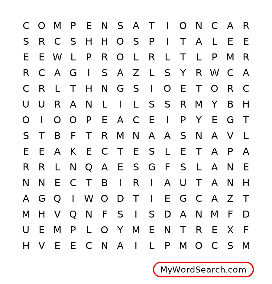 Employment Word Search