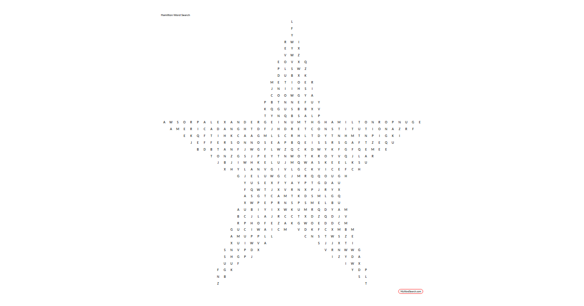 Hamilton Word Search