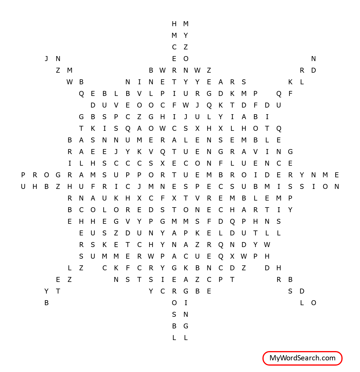 july word search
