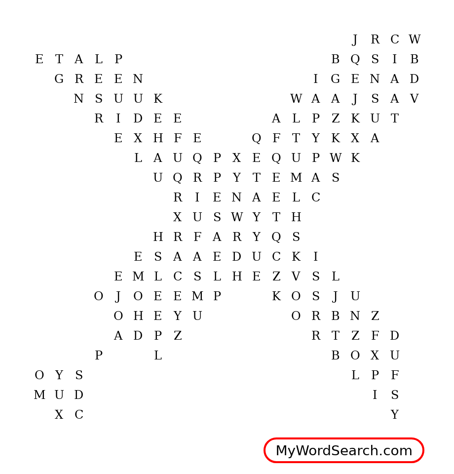 Keegan's Spelling Word Search