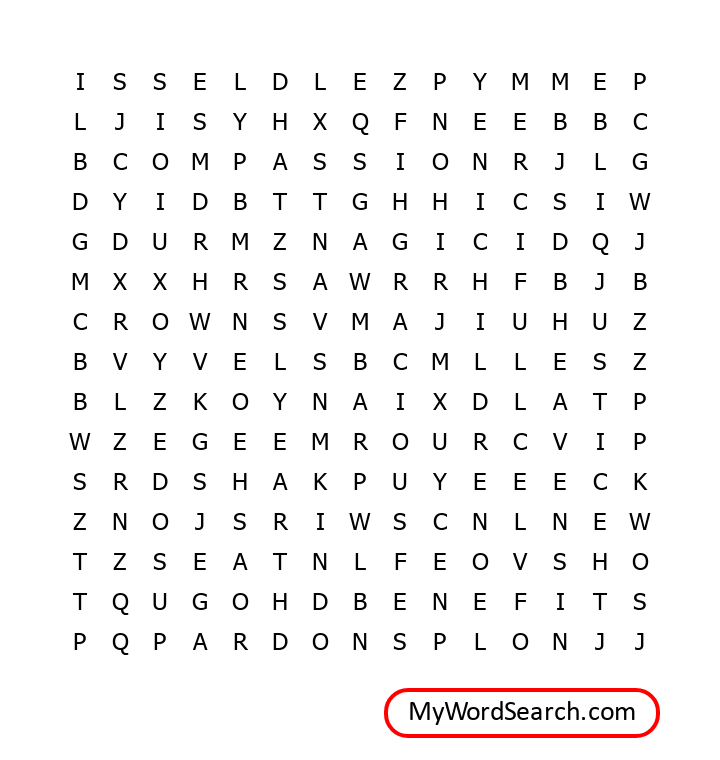 March 24th Psalm Word search