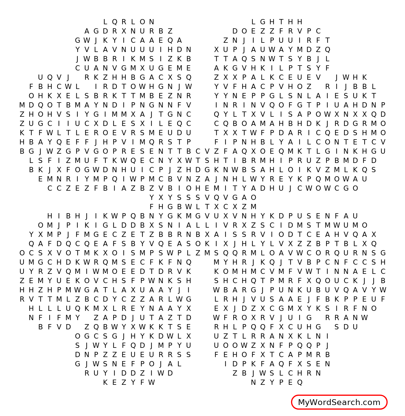 Matthew's spelling words