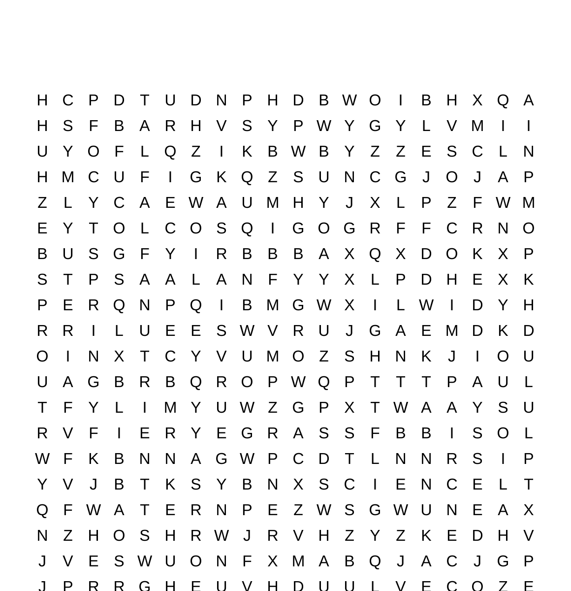 Plant Word Search