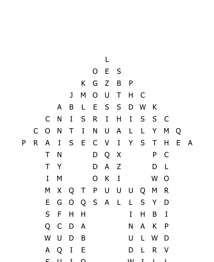 Psalm 34:1 - A Praise Word Search