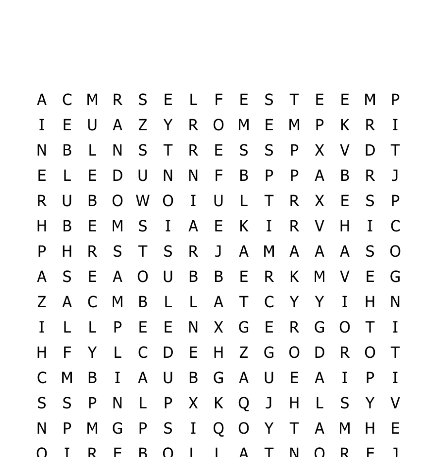 Psychology Word Search