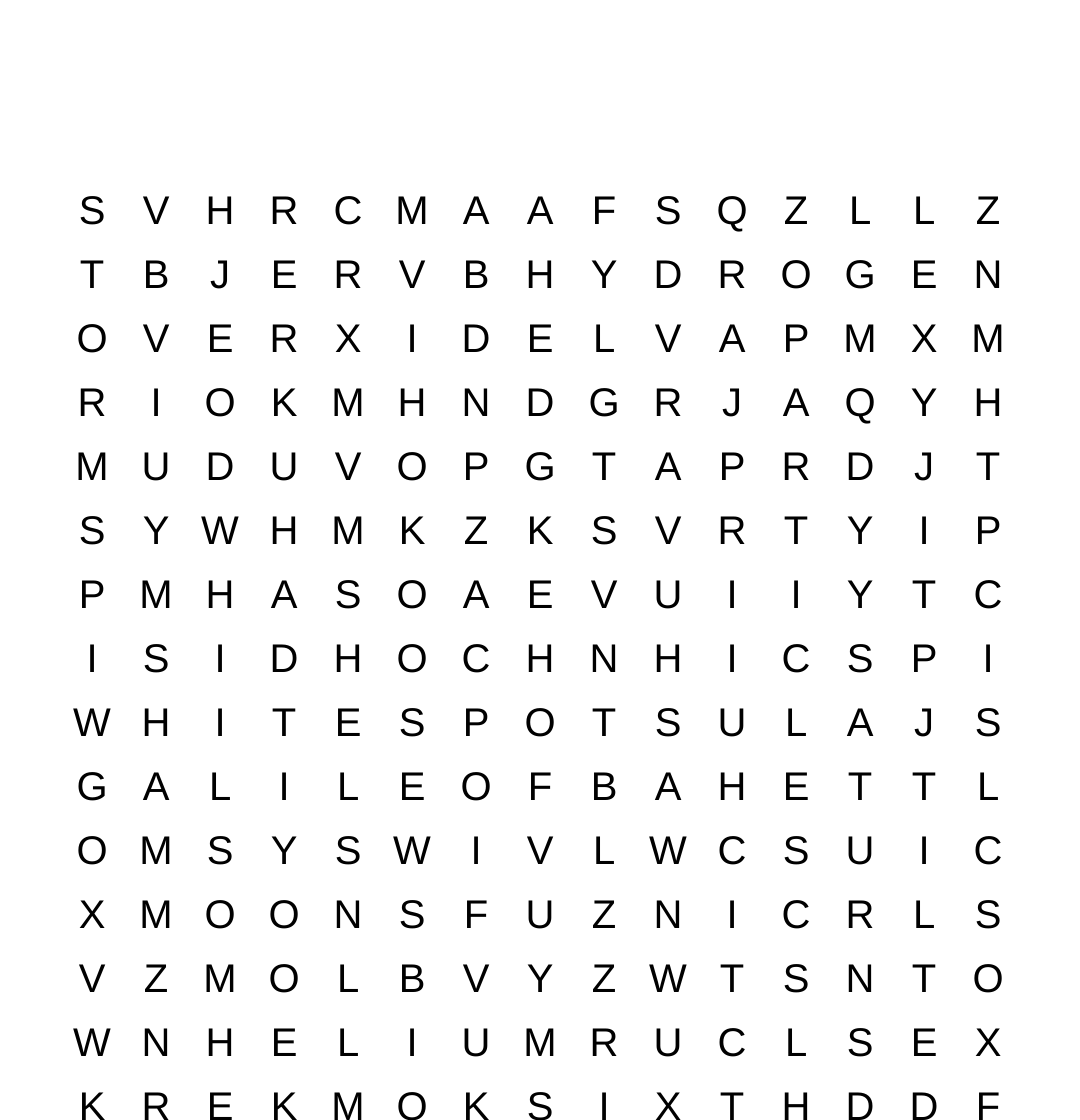 Saturn Word Search