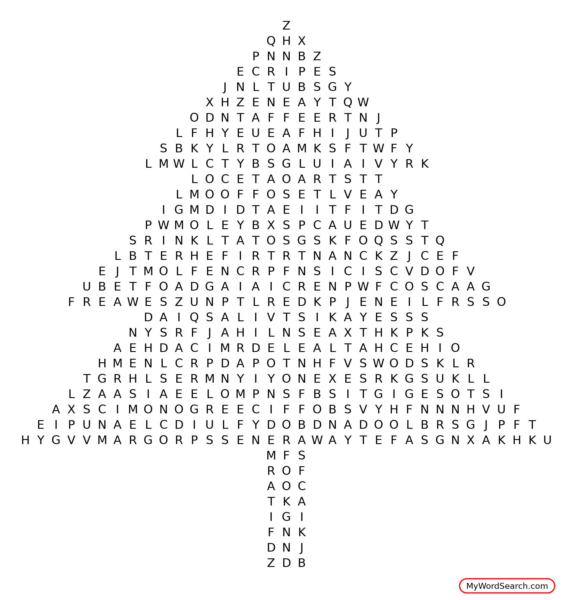 Safety Word Search