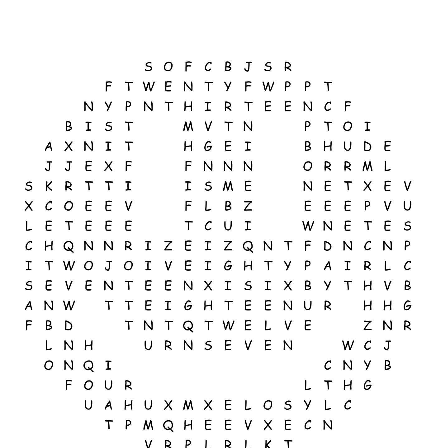 Second Grade Word Search