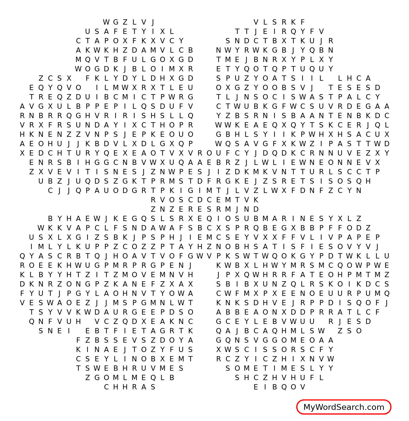 Shamrock Wordsearch