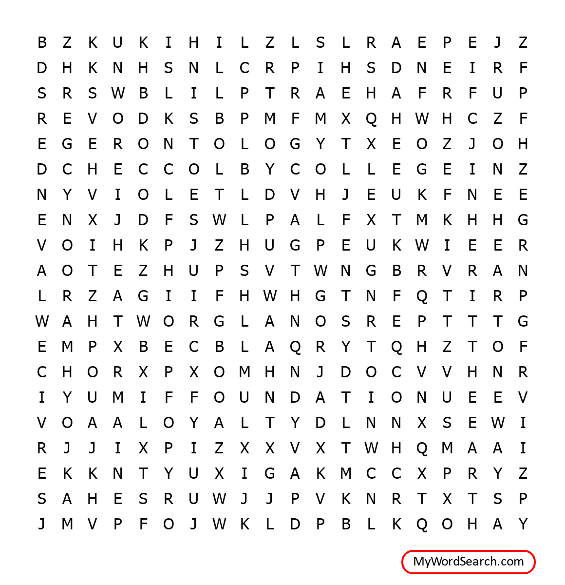 Sigma Kappa Word Search