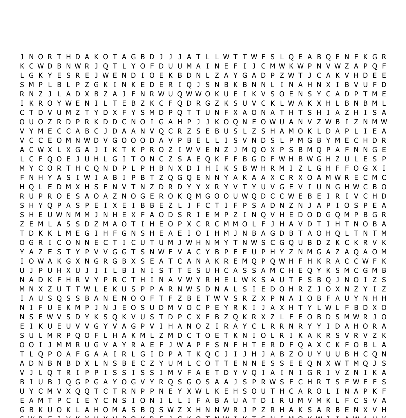 United States Word Search