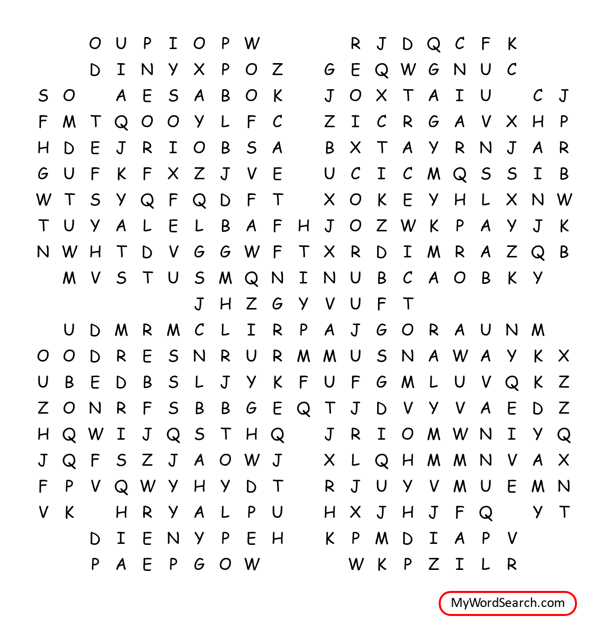 Word Search without Challenge