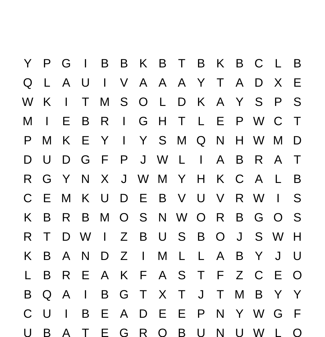 Words that start with the letter B