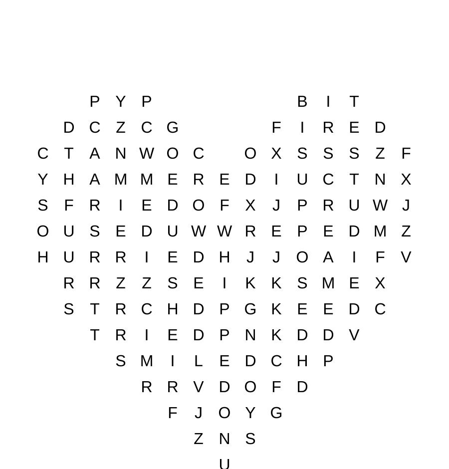 past tense words