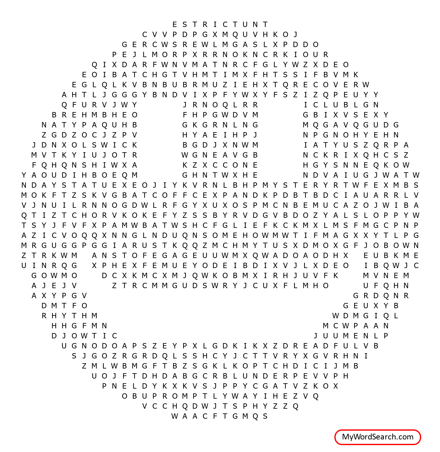 spelling list word search
